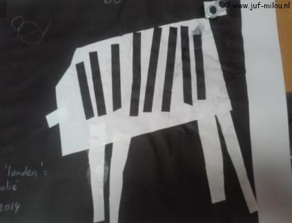 Knutselen Zebra platte vlak