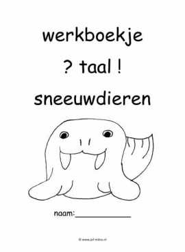 Werkboekje taal sneeuwdieren 2