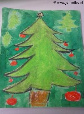 Knutselen Wasco en ecoline kerstboom