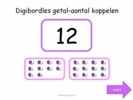 Digibord - Getal aantal koppelen tm 20