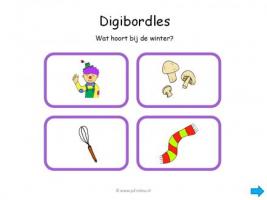 Digibord - Wat hoort bij winter