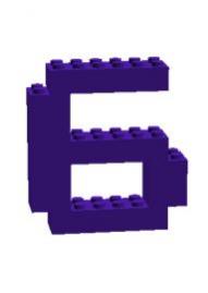 Lego ontwerp getal 6