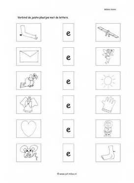 Letters leren - E letter verbinden 1