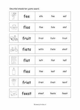 Letters leren - F juiste woord 2