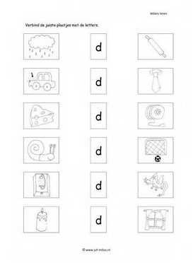 Leren lezen D letter verbinden 3
