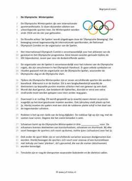 Begrijpend lezen - Olympische  winterspelen