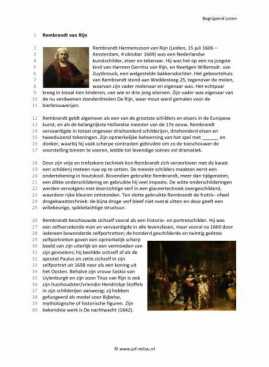 Begrijpend lezen - Rembrandt van Rijn
